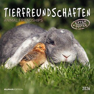 ALPHAEDITION Monats-Wandkalender Tierfreundschaften 2026, 1 St.