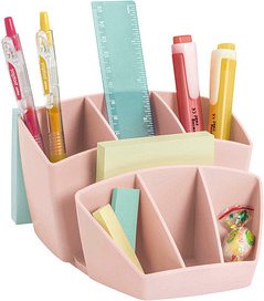 cep Schreibtisch-Organizer Mineral rosa Polystyrol 6 Fächer 14,3 x 15,8 x 9,3 cm