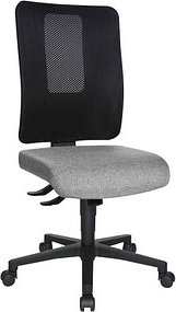 Topstar Bürostuhl Open X (N), OX1000 G230 Stoff grau, Gestell schwarz
