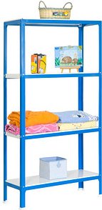 Thumbnail - Simonrack Schwerlastregal SIMONHOME CLICK COLOR PLUS 4 8435104940334 blau, weiß 100,0 x 30,0 x 160,0 cm