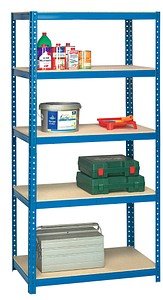 Thumbnail - SZ Metall Schwerlastregal 24182-I(LV) blau 90,0 x 45,0 x 180,0 cm