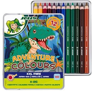 JOLLY X-BIG Adventure Colours Buntstifte farbsortiert, 12 St.