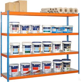 Thumbnail - Simonrack Schwerlast-Weitspannregal SIMONFORTE 8425437081880 blau, orange 210,0 x 45,0 x 200,0 cm