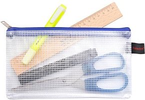 FolderSys Reißverschlussbeutel transparent/blau 0,15 mm, 1 St.