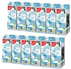 GUT&GÜNSTIG Frische Fettarme Milch Milch 1,5 % 12x 1,0 l