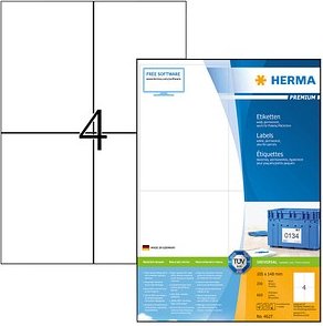 Thumbnail - HERMA Etiketten 4627 weiß 105,0 x 148,0 mm, 200 Blatt