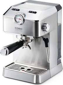 caso® Espresso Gourmet Siebträgermaschine silber