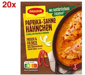 Maggi® Paprika-Sahne-Hähnchen-Sauce 20x 3 Portionen