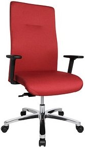 Thumbnail - Topstar XXL Bürostuhl Big Star 20, BT290T W51 Stoff rot, Gestell alu