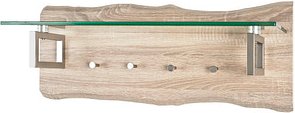 HAKU Möbel Wandgarderobe 32165 braun Holz 4 Haken 75,0 x 29,0 cm