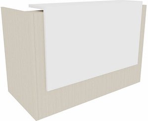 Quadrifoglio Empfangstheke gerade, ulme, weiß 166,0 x 88,0 x 113,0 cm