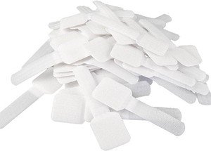 50 LABEL THE CABLE Klettkabelbinder WALL STRAPS PRO weiß