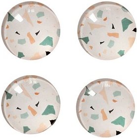 Zeller Terrazzo Magnete Motiv, Kunststoff Ø 2,5 x 0,8 cm, 4 St.