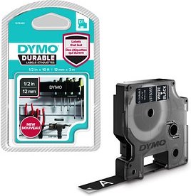 Thumbnail - DYMO Schriftband D1 1978365, 12 mm weiß auf schwarz, 1 St.