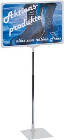 Thumbnail - FRANKEN Infoständer silber DIN A3 29,7 x 1,0 x 32,0 - 62,0 cm, 1 St.