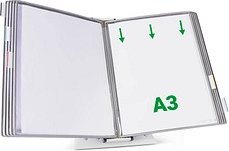 Thumbnail - tarifold Sichttafelsystem 433100 DIN A3 grau mit 10 St. Sichttafeln, 1 St.