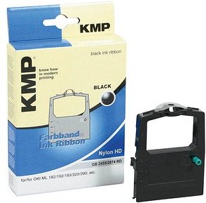 Thumbnail - KMP schwarz Farbband kompatibel zu OKI ML 182/192/193/320/380/390/3320/3390, 1 St.