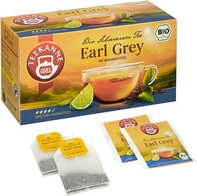 TEEKANNE Bio Schwarzer Tee Earl Grey Bio-Tee 20 Portionen