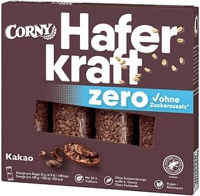 CORNY Haferkraft zero Kakao Müsliriegel 4 Riegel