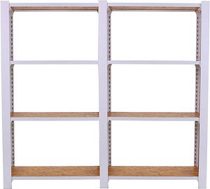 Thumbnail - Simonrack Regal OFFICLICK 8425437127397 weiß, braun 160,0 x 30,0 x 150,0 cm