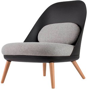 meet powered by PAPERFLOW Sessel COCOON schwarz buche Kunststoff, 1 St.