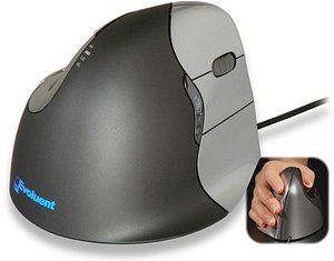 Evoluent Vertical Mouse 4 rechts Maus ergonomisch kabelgebunden grau, anthrazit