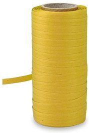 PRÄSENT Geschenkband COTTONFIELD matt gelb 5,0 mm x 100,0 m