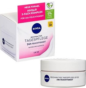NIVEA 24h FEUCHTIGKEIT LFS 30 REICHHALTIGE Gesichtscreme 50,0 ml