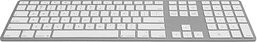 JENIMAGE Wireless Aluminium Keyboard Tastatur kabellos weiß, silber