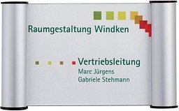 FRANKEN Türschild Aluminium silber 18,0 x 11,5 cm, 1 St.