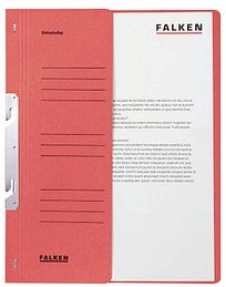 Thumbnail - FALKEN Einhakhefter Karton rot DIN A4, halber Deckel, 1 St.