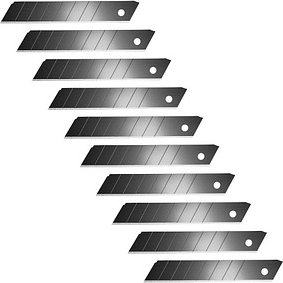 10 Hansa Cuttermesser-Klingen Ersatzklingen schwarz 18 mm