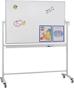 FRANKEN mobiles Whiteboard 120,0 x 90,0 cm weiß emaillierter Stahl