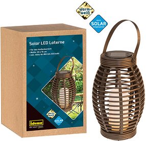 Idena Laterne LED Solarleuchte bronze