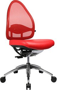 Thumbnail - Topstar Bürostuhl Open Base, J4900S01 Stoff rot, Gestell alu