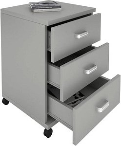 VCM my office Tobila Rollcontainer grau 3 Auszüge 45,0 x 44,0 x 58,0 cm