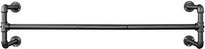 SONGMICS Wandgarderobe schwarz Metall 112,0 x 29,3 cm