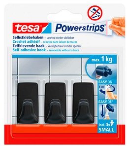 Thumbnail - tesa Eckig Small Klebehaken für max. 1,0 kg, 1,4 x 3,4 cm, 3 St.