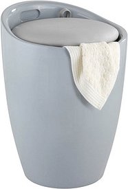 WENKO Badhocker mit Wäschesammler Candy 25625100 grau, 1 St.