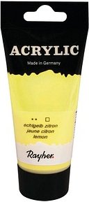 Rayher Acrylic Acrylfarben echtgelb zitrone 75,0 ml, 1 St.