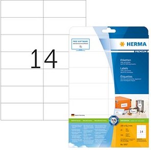 350 HERMA Etiketten 5057 weiß 105,0 x 42,3 mm