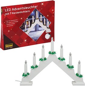Idena Adventsleuchter LED Dekoleuchte weiß, 1 St.