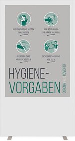 PAPERFLOW Trennwand easyScreen, Hygiene-Vorgaben weiß 94,0 x 174,0 cm, 1 St.