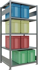 Thumbnail - SCHULTE Schwerlastregal MULTIplus 250 12980-LR silber 100,0 x 80,0 x 200,0 cm