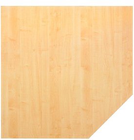 HAMMERBACHER Verbindungsplatte höhenverstellbar QT12 ahorn, silber Trapezform 120,0 x 80,0 x 68,0 - 76,0 cm