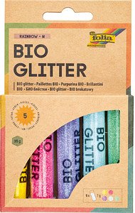 folia Bio Glitter Rainbow M Glitzer farbsortiert