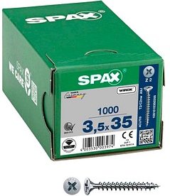 Thumbnail - SPAX® Universalschrauben Z2 Senkkopf WIROX 1081010350355 3,5 mm x 35 mm, 1.000 St.
