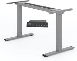 FlexiSpot E1 Pro elektrisch höhenverstellbares Schreibtischgestell grau ohne Tischplatte, T-Fuß-Gestell grau 111,6 - 148...