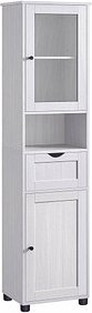 VASAGLE Badschrank weiß 40,0 x 30,0 x 165,0 cm
