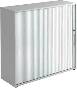 HAMMERBACHER Rollladenschrank lichtgrau, silber 2 Fachböden 120,0 x 40,0 x 110,0 cm